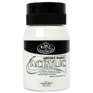 Farba akrylowa R&L 500ml, Biała - Titanium White